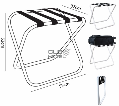 Suporte Malas Aço Branco STAY